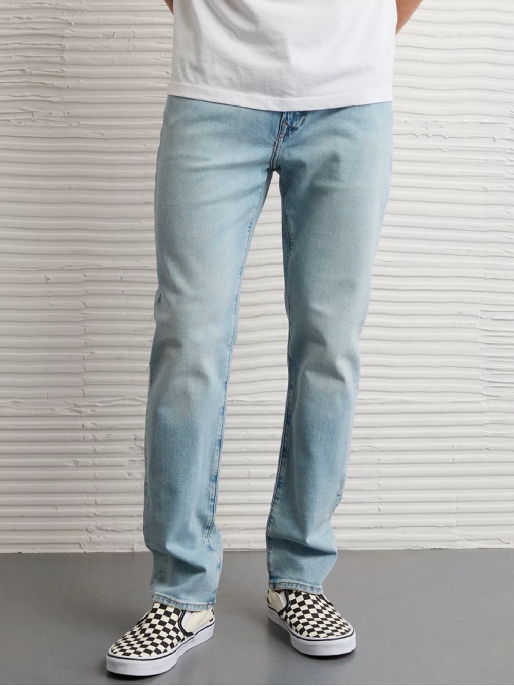 American Eagle Light Wash Slim Straight Jeans 29W 28L